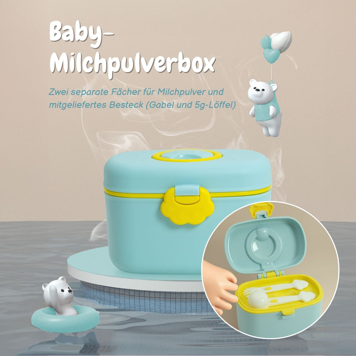 Baby-Milchpulverbox Behälter Milchpulverspender Aufbewahrungsbox Lebensmittelbox