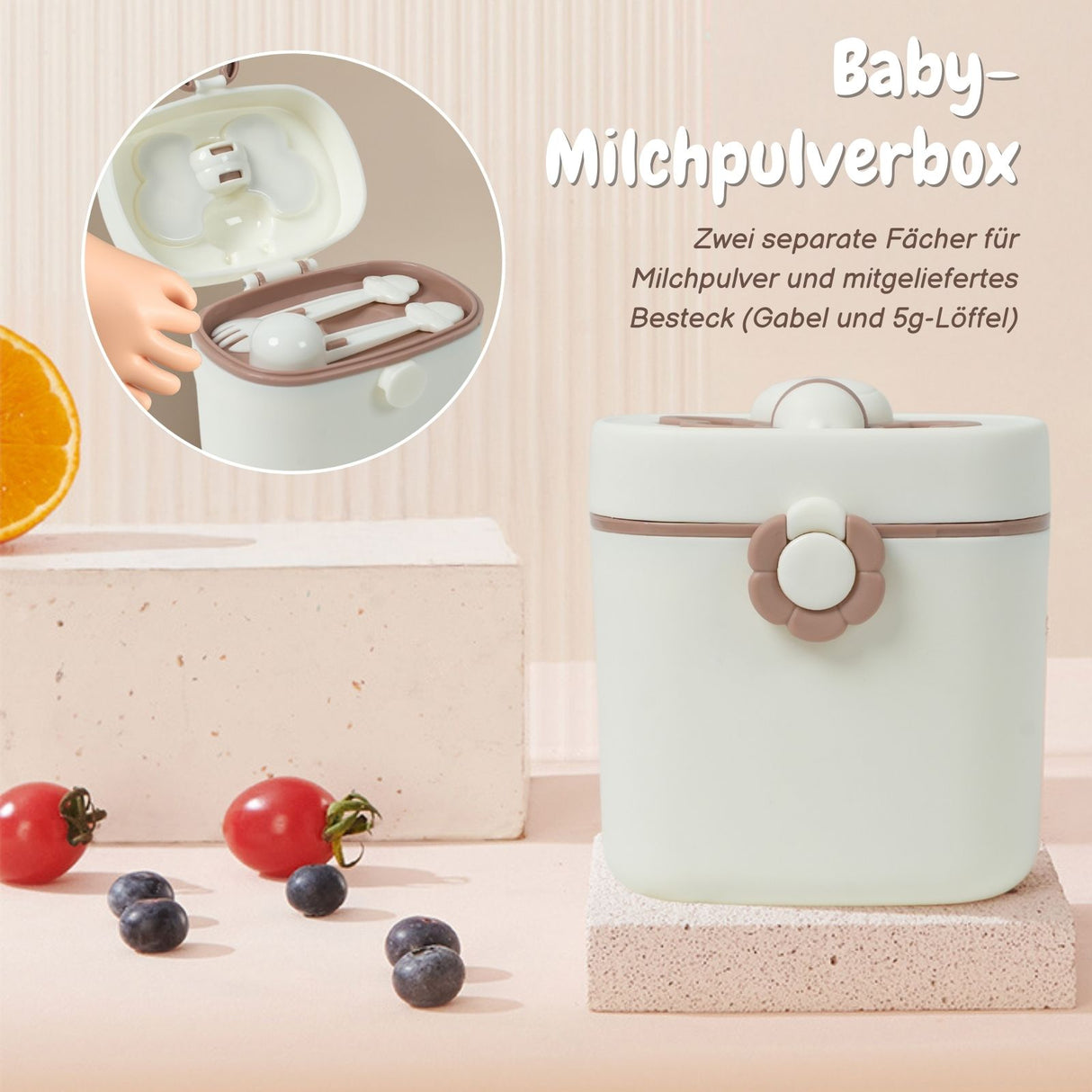 Baby-Milchpulverbox Lebensmittelbox Milchpulverspender Aufbewahrungsbox Behälter
