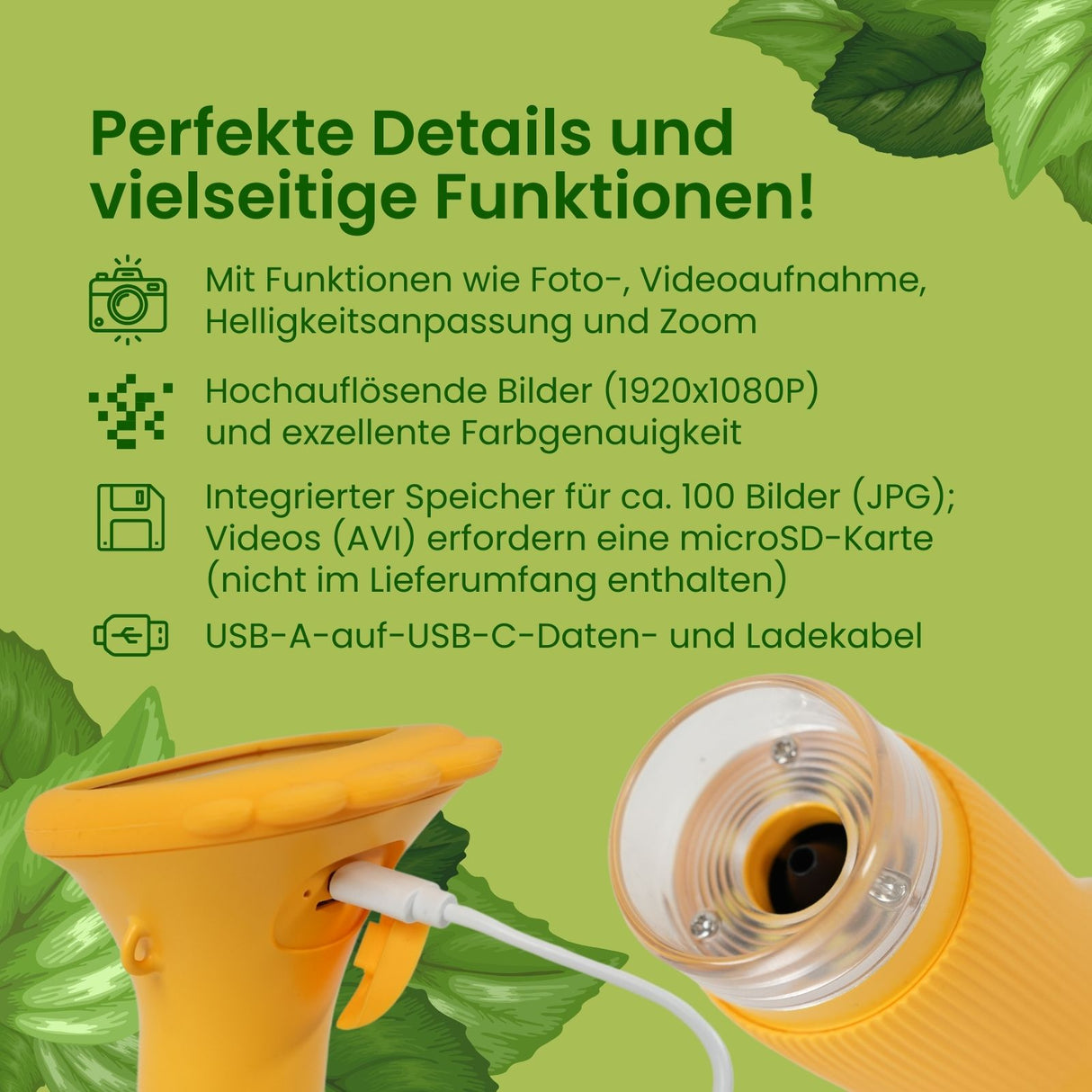 Mini-Handmikroskop Tragbares Kindermikroskop Portables Mikroskop