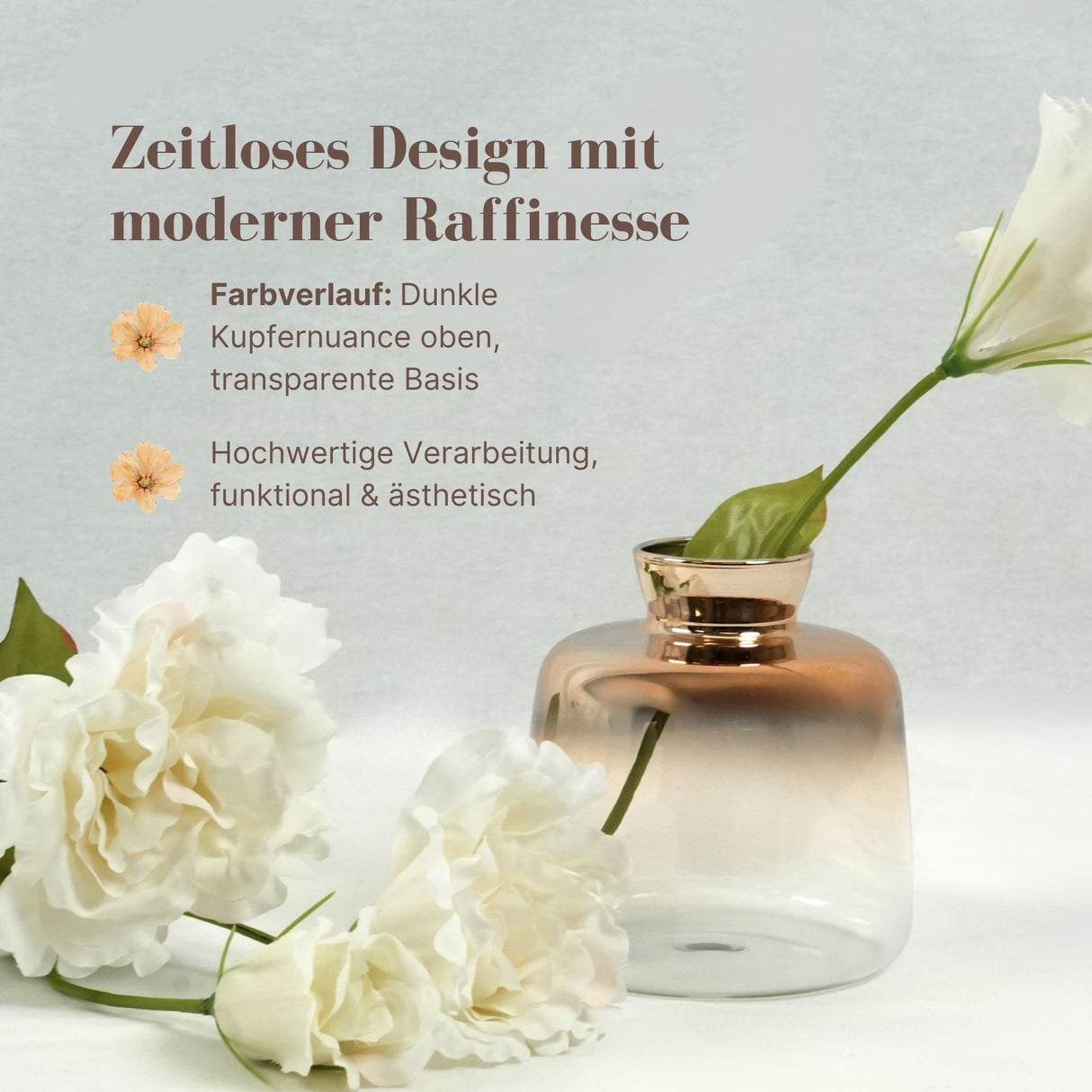 Designvase Tischvase Glasvase Dekovase Blumenvase