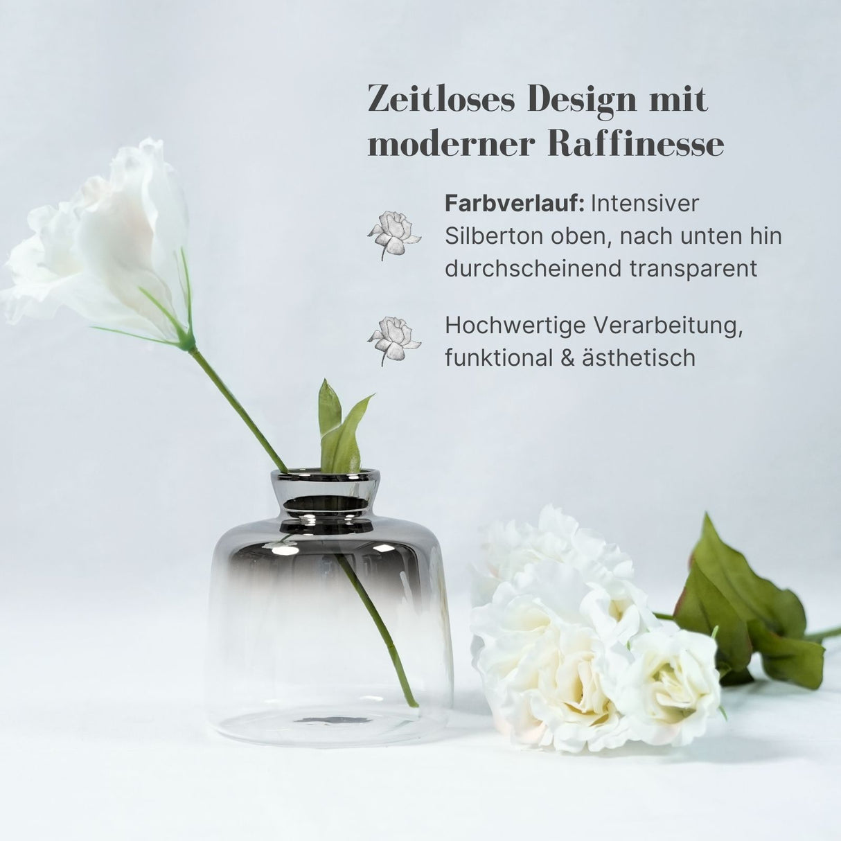 Blumenvase Ziervase Glasvase Dekovase Tischvase Designvase