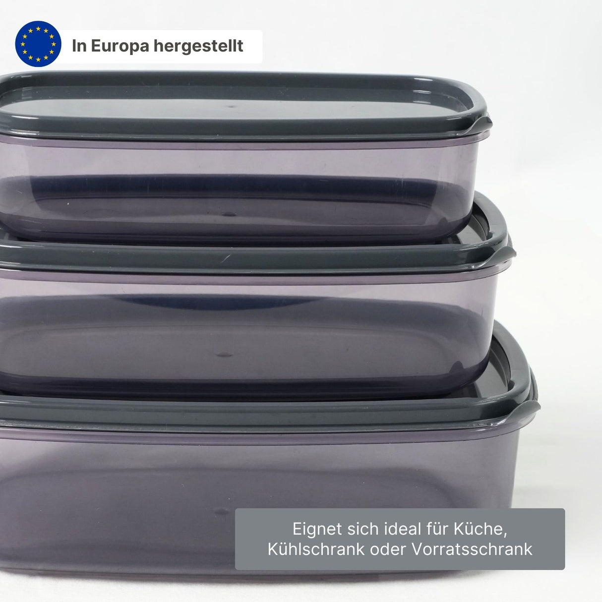 3er-Set Lichtschutz-Aufbewahrungsbox Frischhaltedose Vorratsdose