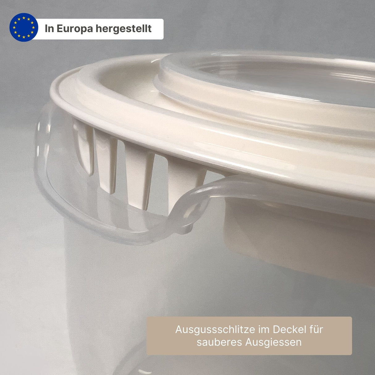 Messbecher mit Rühr-Deckel Messkanne Rührbecher Messbehälter