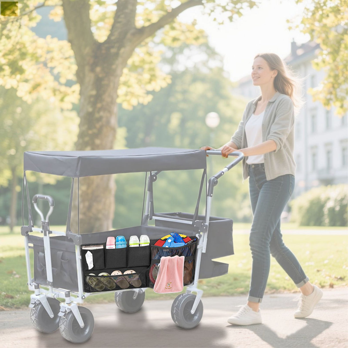 Aufbewahrungstasche für Bollerwagen 126073 Zusatztasche Seitentasche