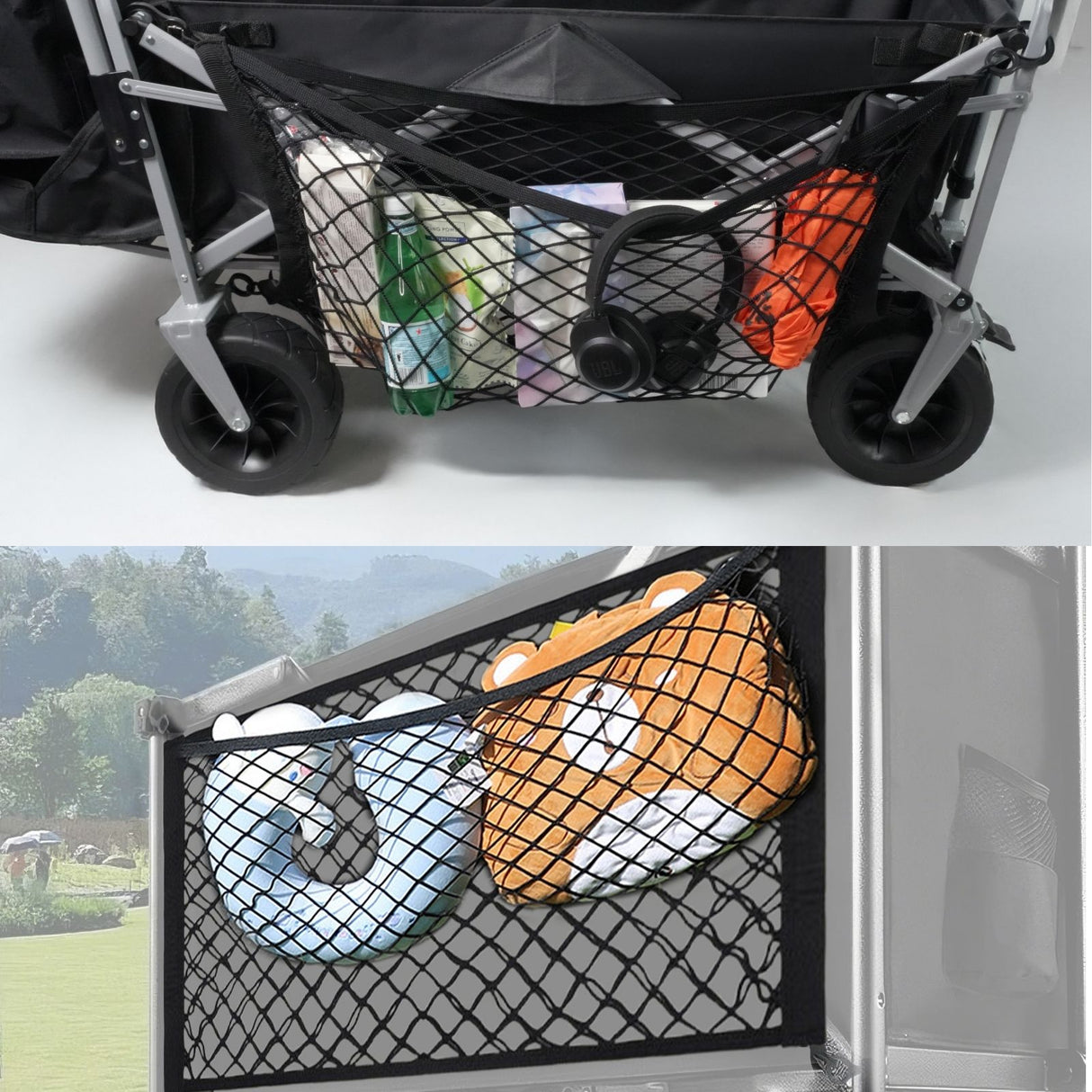 Netztasche für Bollerwagen 126073 Aufbewahrungstasche Seitentasche