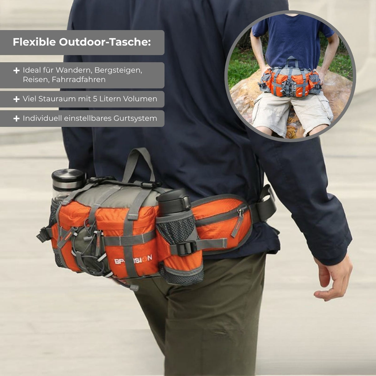 Bauchtasche mit Schultergurten Hüfttasche Schultertasche Umhängetasche