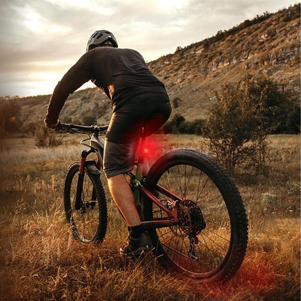 2-tlg. Velo Warnlicht-Set Fahrrad-Erkennungslicht LED-Sicherheitslicht