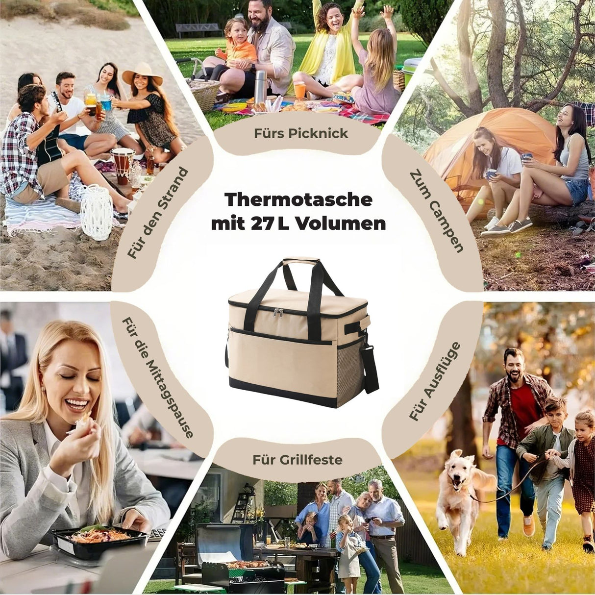 Kühltasche Thermotasche Lunch Bag Isoliertasche Picknicktasche