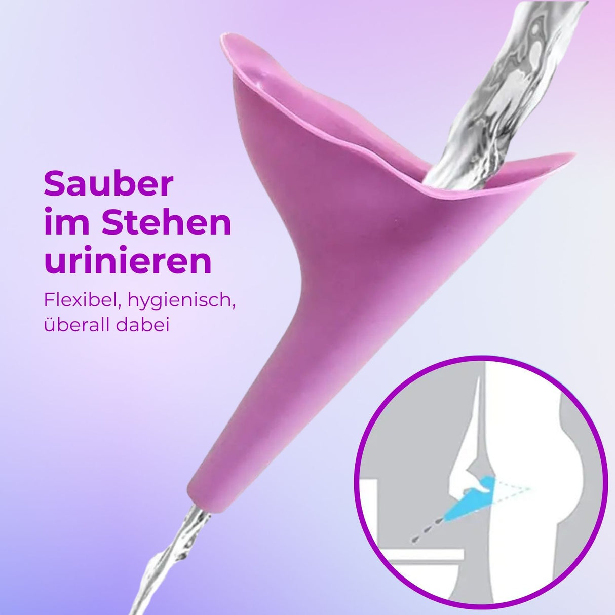 Urintrichter für Damen Frauenurinal Stehpinkler Pinkelhilfe Urinal