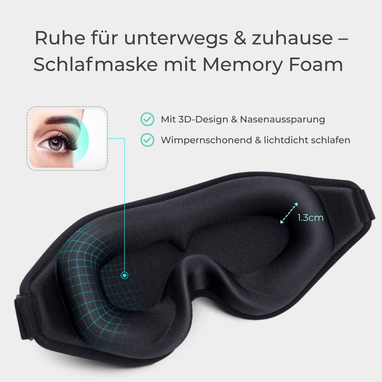 3D Schlafmaske Augenmaske Schlafbrille Nachtmaske Maske