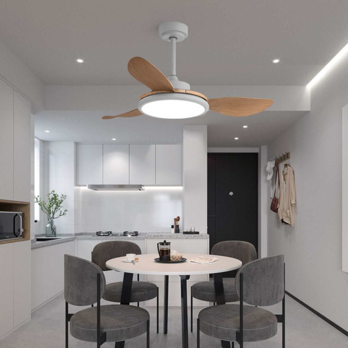 Ventilator mit LED-Beleuchtung Deckengebläse Deckenventilator