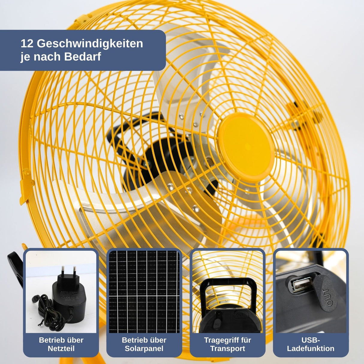 Solarventilator Outdoor-Ventilator Bodenventilator Camping-Ventilator