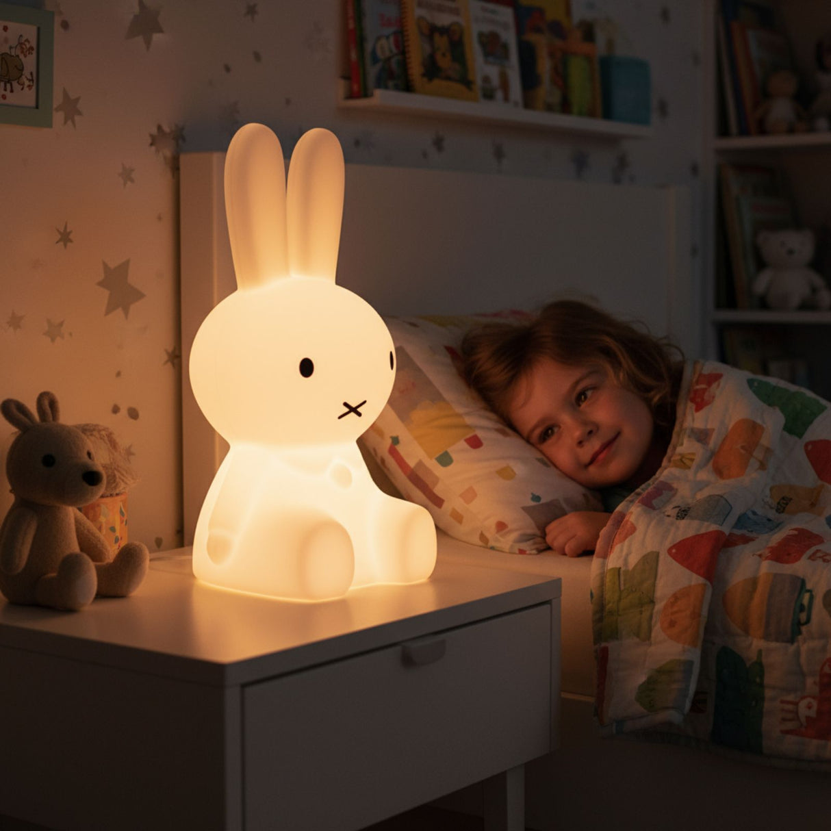 XXL LED-Hasen-Nachtlicht Dekoleuchte Lichtfigur Kinder-Schlaflicht