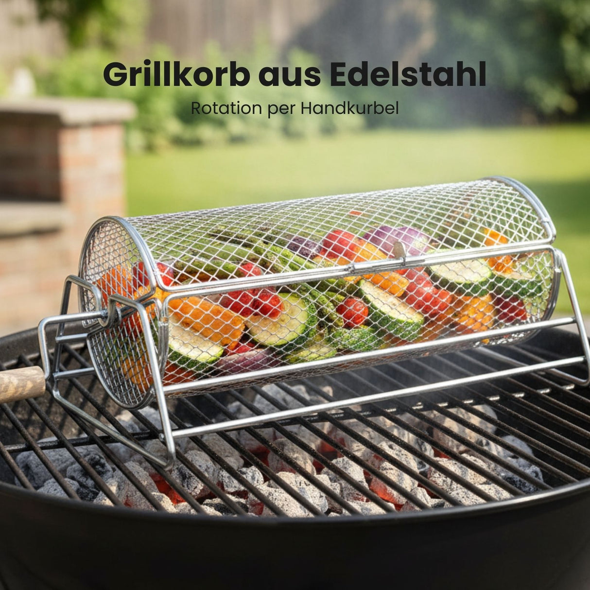 Grillkorb BBQ-Grillkorb Drehspiess-Korb Grillzylinder Grilltrommel