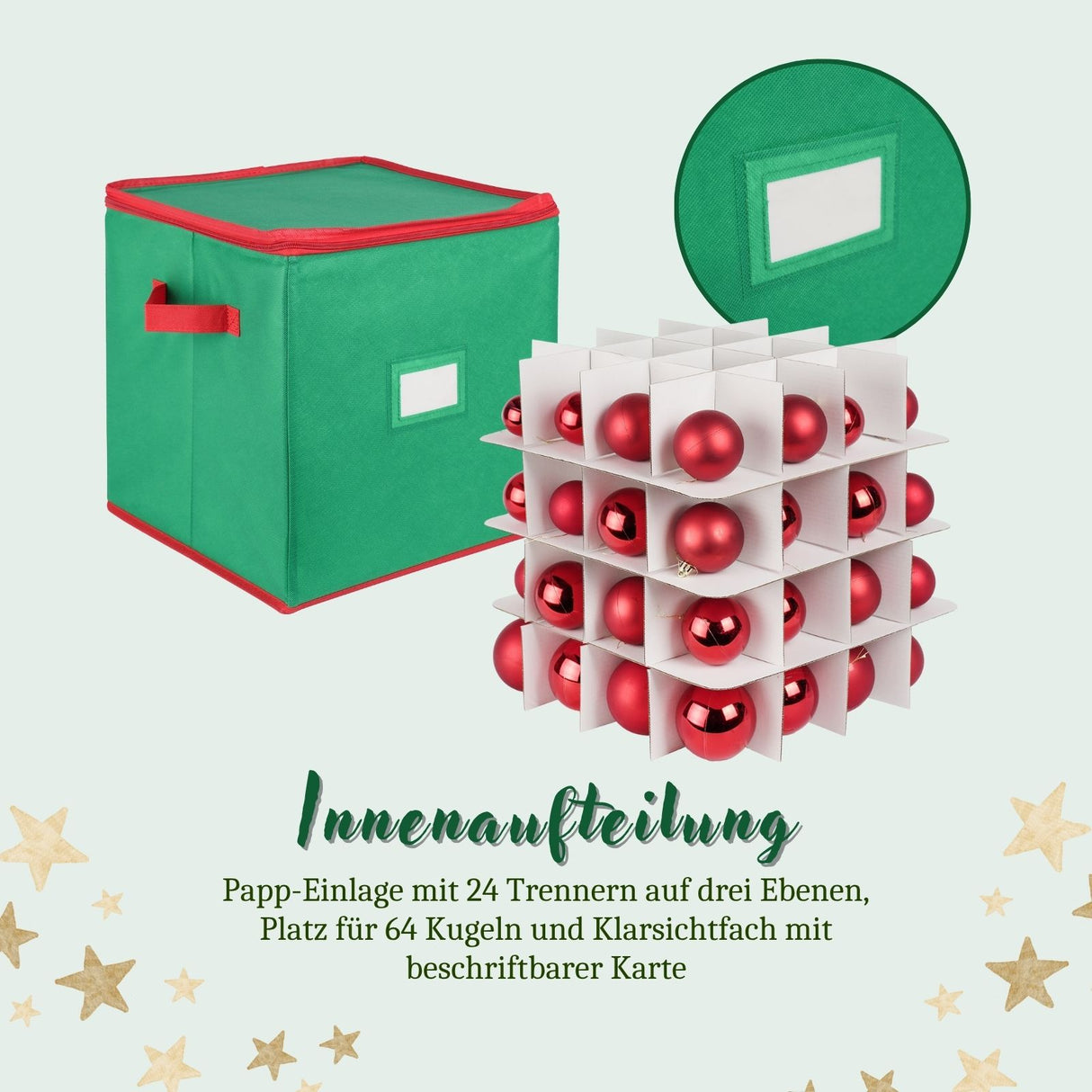 Aufbewahrungsbox für Christbaumkugeln Aufbewahrungstasche Sortierbox