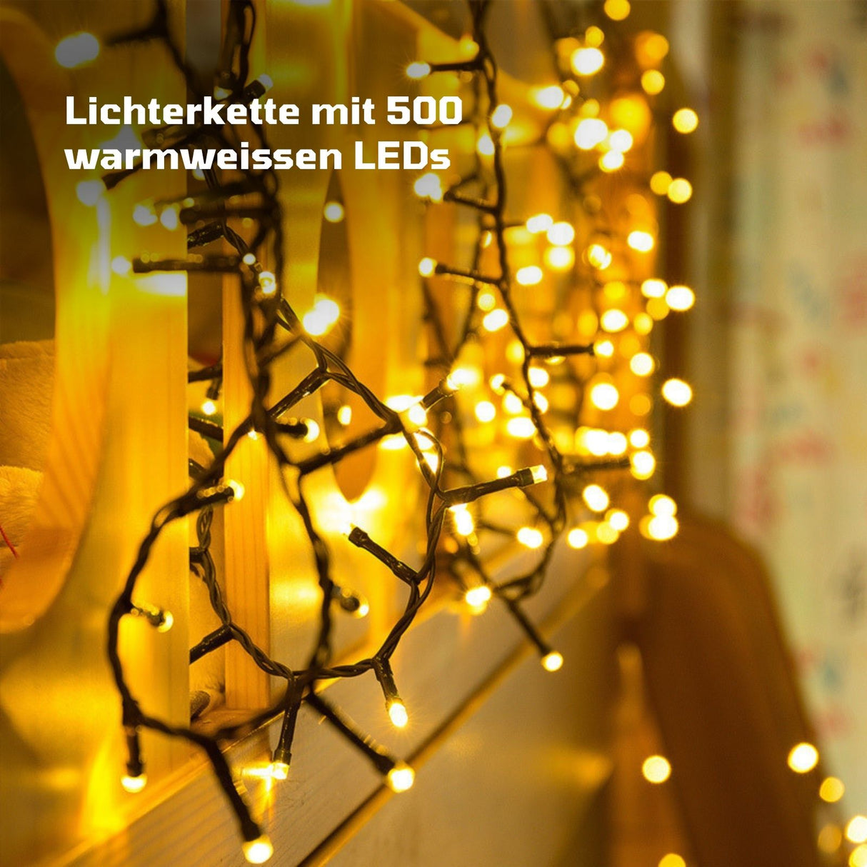 LED Lichterkette 10m Cluster-Lichterkette Weihnachtsbeleuchtung