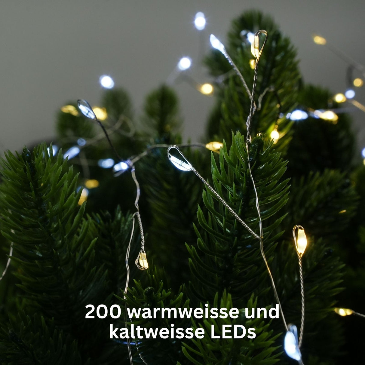 LED Lichterkette 6.4m Cluster-Lichterkette Büschellichterkette