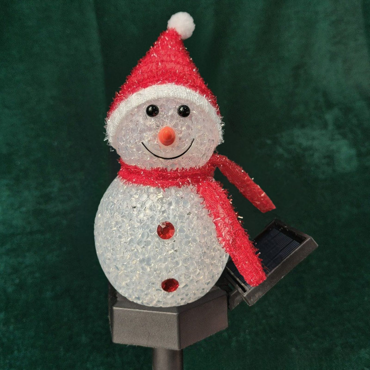 LED Solarlampe Schneemann Dekoleuchte Solarleuchte Gartenbeleuchtung