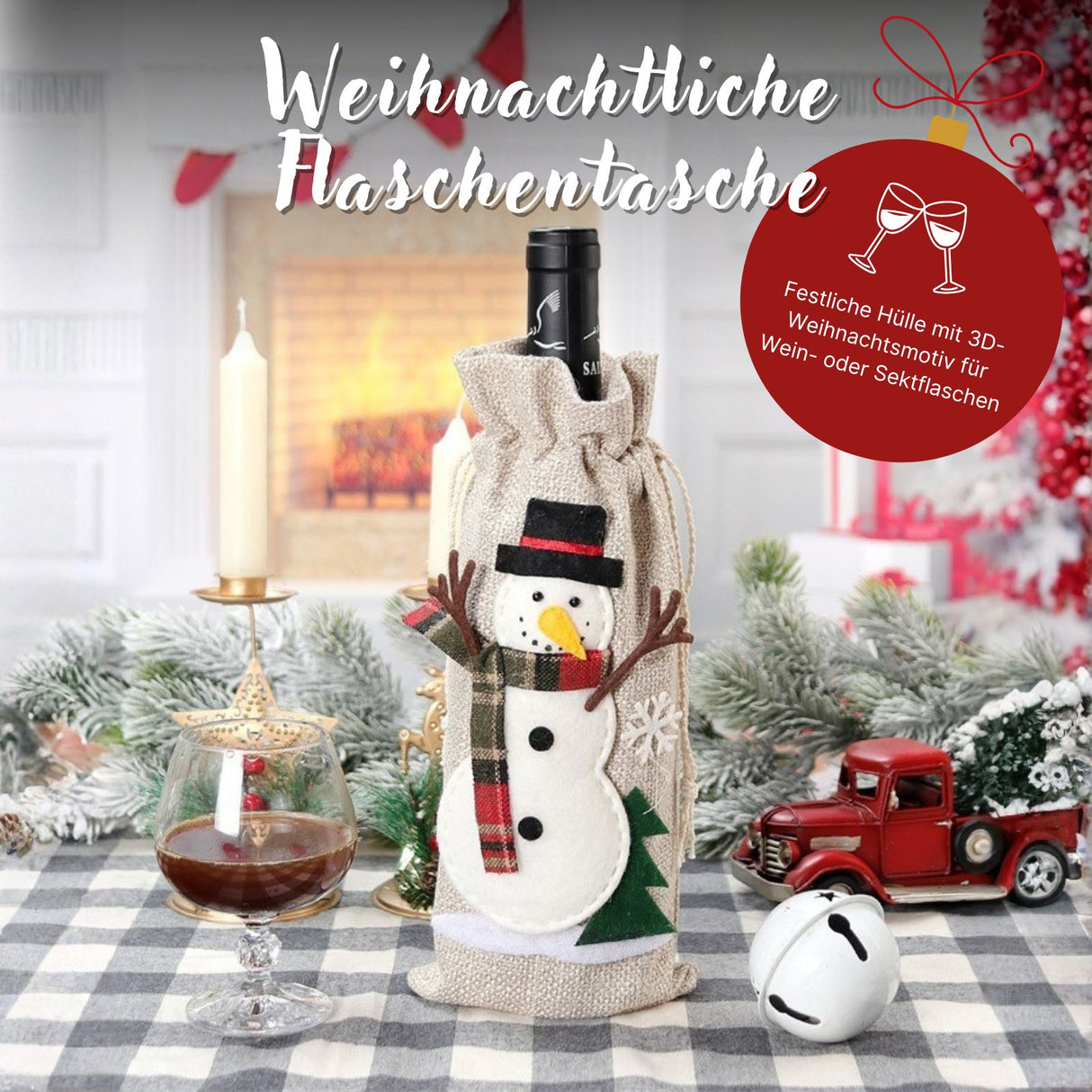 Flaschentasche Geschenkbeutel Sektflaschenhülle Weinflaschenbeutel