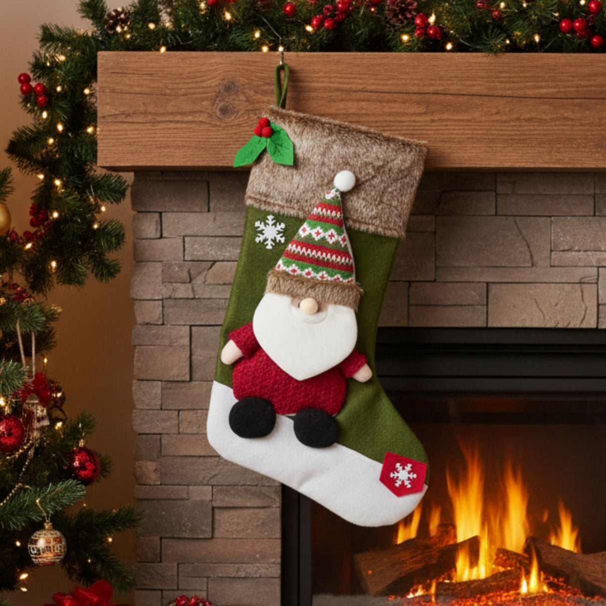 Weihnachtsstrumpf Nikolausstrumpf Weihnachtsstiefel Weihnachtsdeko