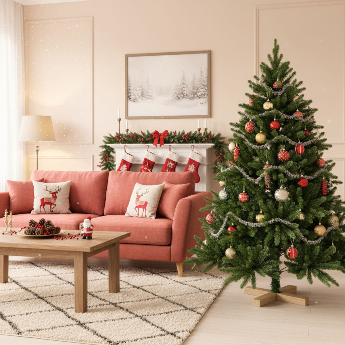 Weihnachtsbaum 180cm mit Tasche Christbaum Tannenbaum Tanne Xmas-Baum