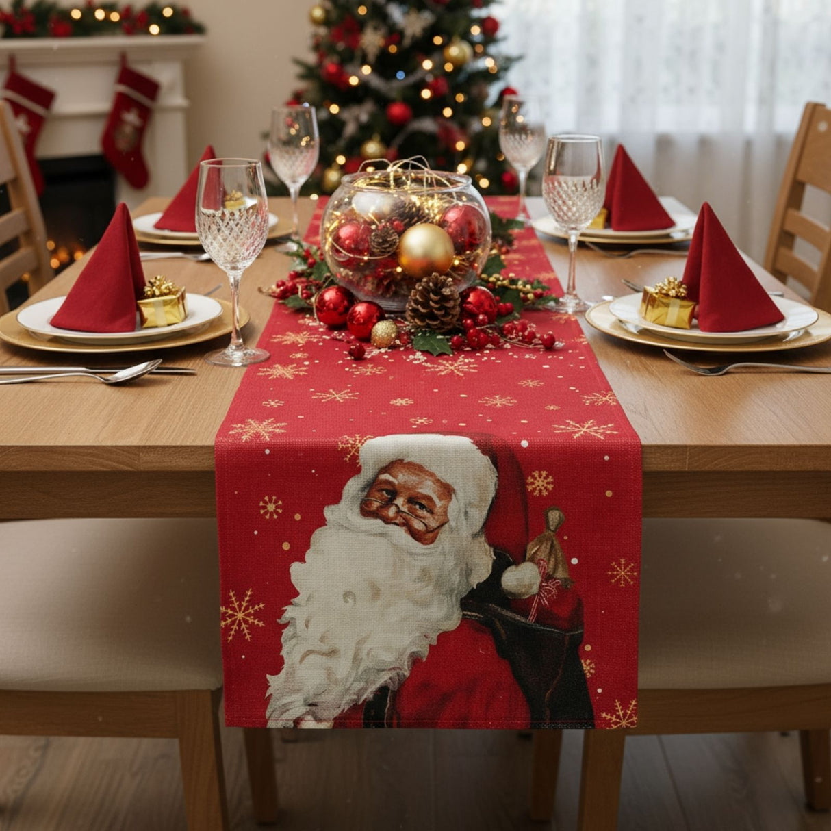 Tischläufer Weihnachtsdeko Tischdeko Deko-Läufer Tischdecke Tischband