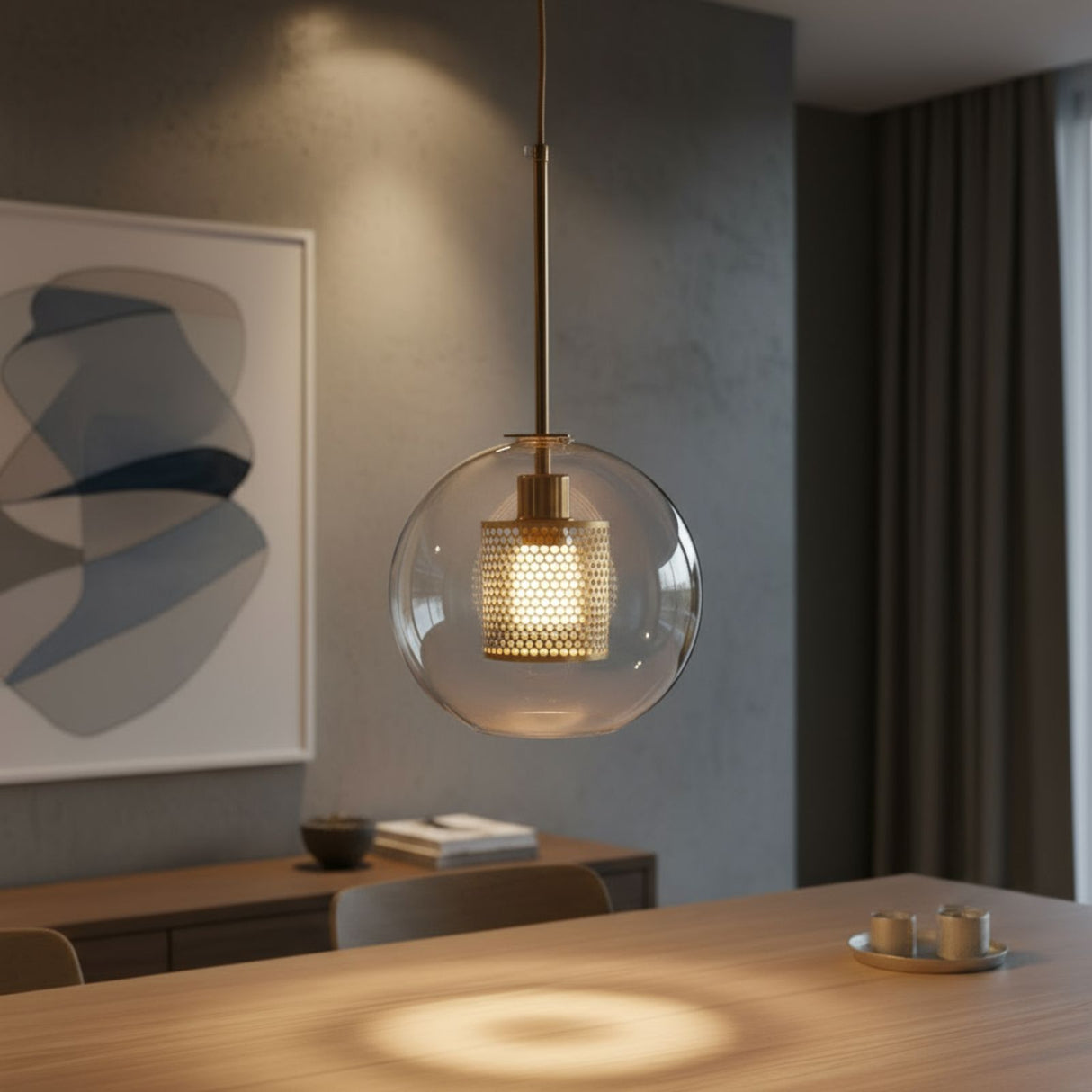 Glas-Deckenleuchte Deckenlampe Hängelampe Pendelleuchte Hängeleuchte