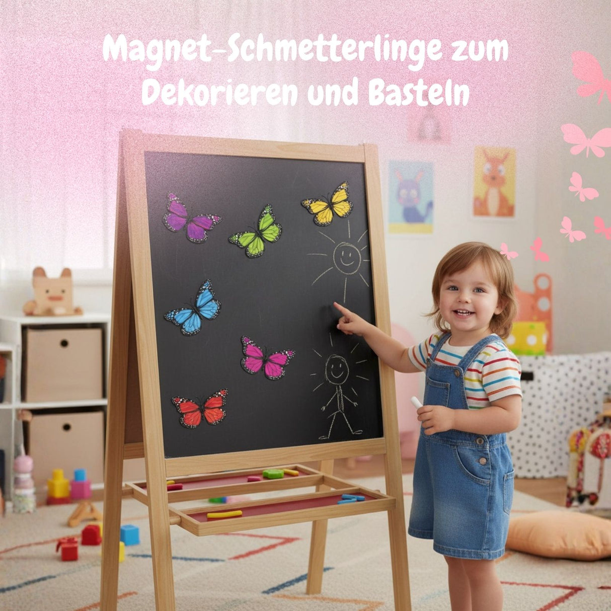 8er Magnet-Set Deko-Schmetterling Monarchfalter-Magnet Kühlschrankmagnet