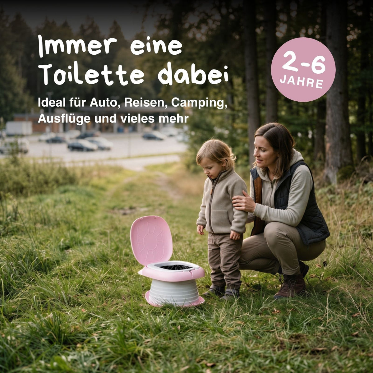 Tragbare Kindertoilette Säuli Toilette Toilettentrainer Reise-Töpfchen