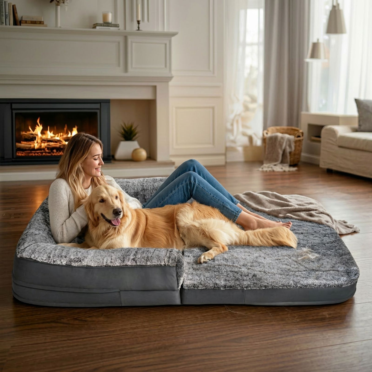 2in1 Hundebett Hundesofa Hundekissen Haustierbett Hundematratze