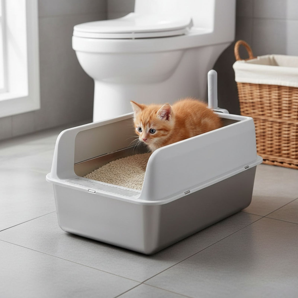 Katzentoilette Edelstahlwanne Katzen-WC Katzenklo Streuschale