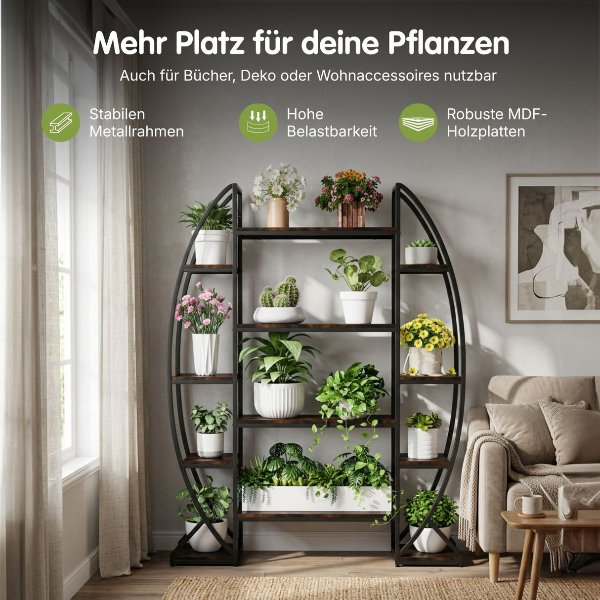XXL-Pflanzenständer Blumentreppe Pflanzenregal Blumenständer