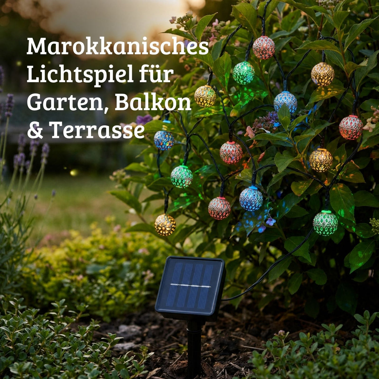 Marokkanische LED Outdoor-Dekoleuchte 9.3m Solar-Gartenbeleuchtung