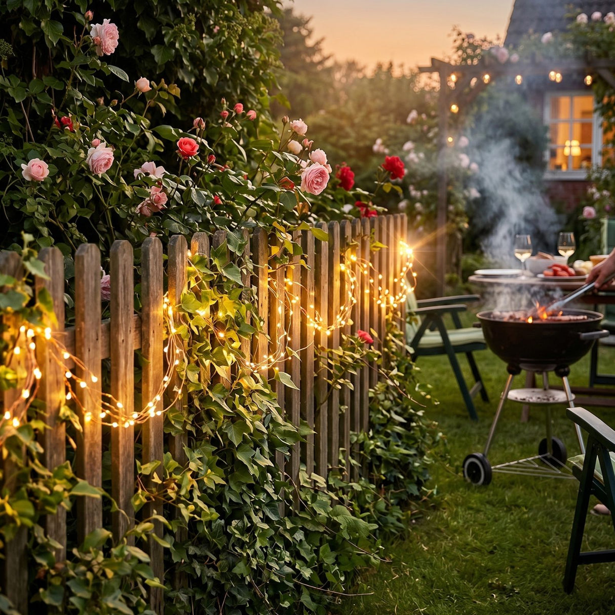 LED-Solar-Gartenbeleuchtung 32m Dekoleuchte Outdoor-Leuchtgirlande