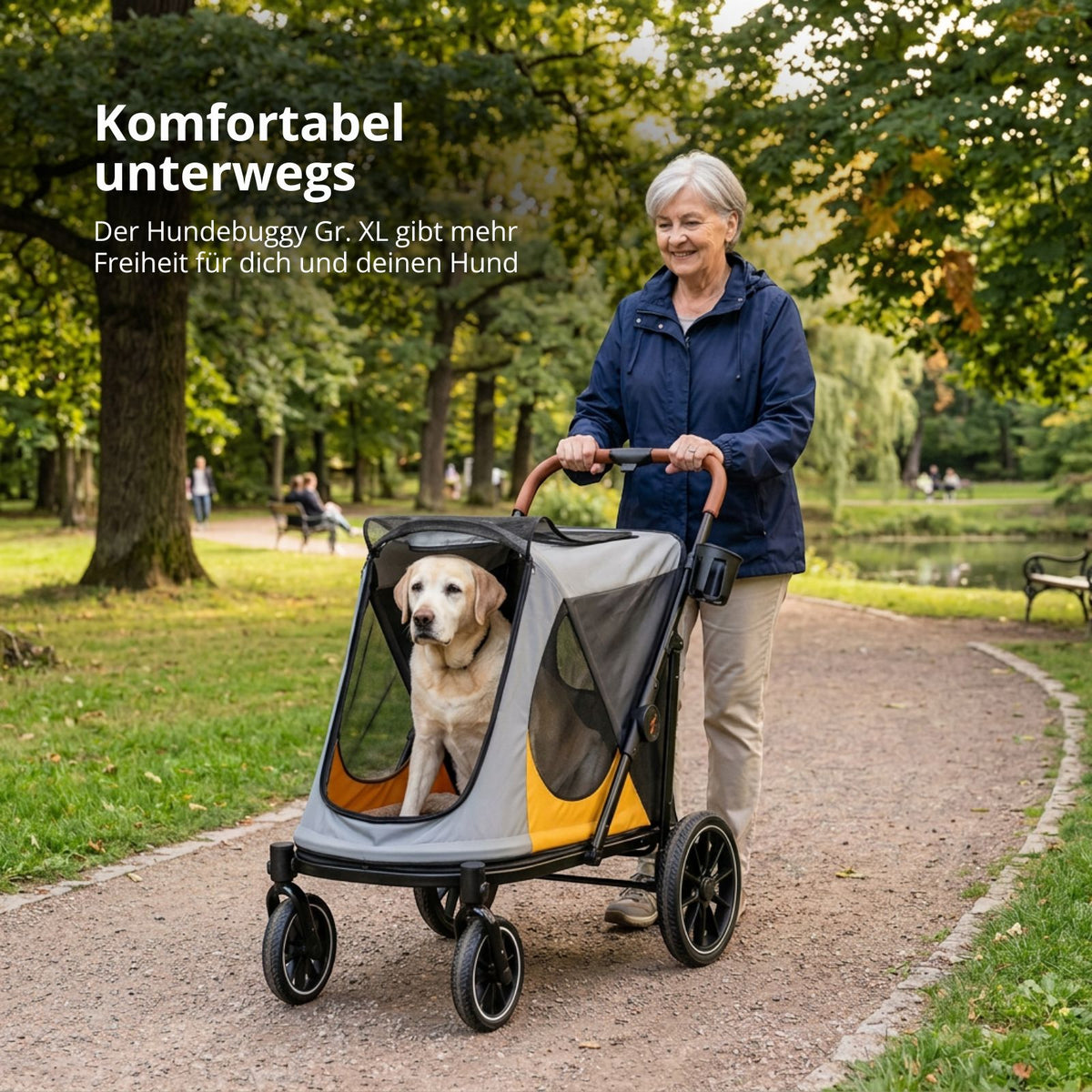 Buggy für Hunde Gr. XL Hundewagen Haustierwagen Pet Stroller Tierbuggy