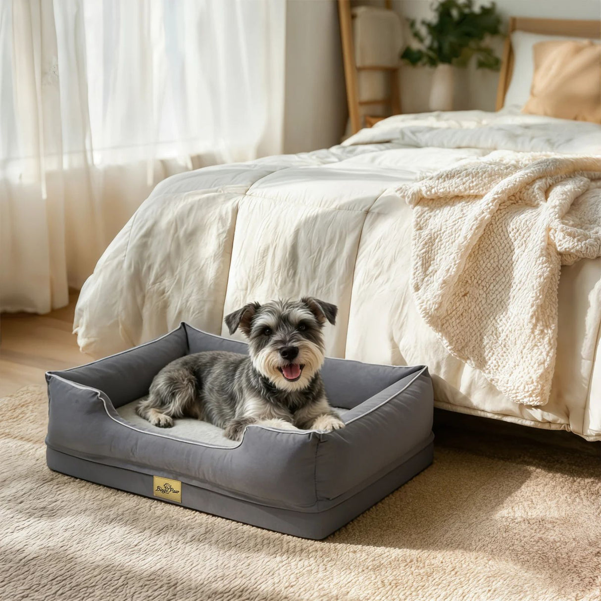 Hundebett Grösse M Schlafplatz Kuschelbett Haustierbett Liegeplatz