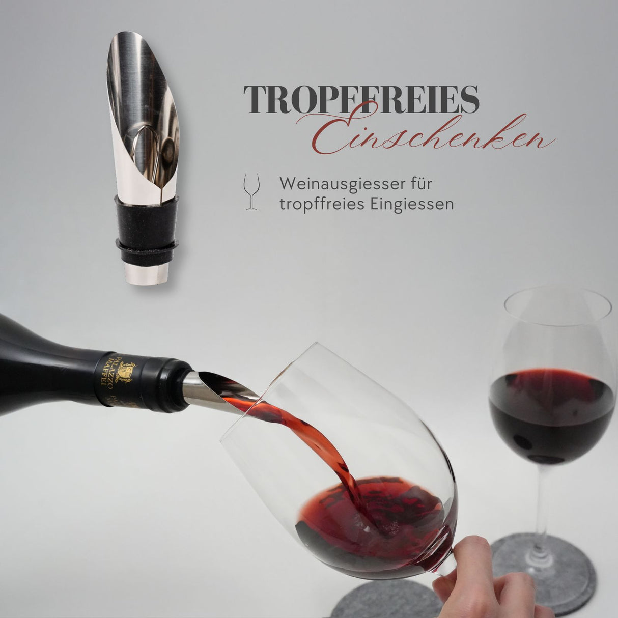 Flaschenöffner-Set Weinausgiesser Weinöffner Weinstopper Korkenzieher
