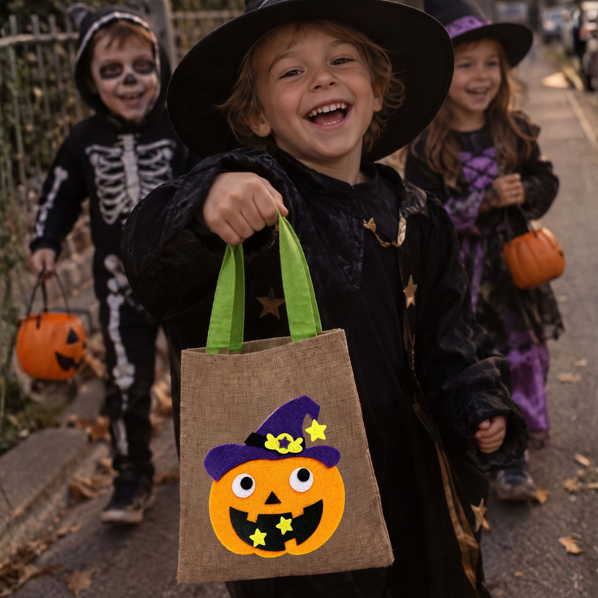 Halloween-Süssigkeitentasche Leinenbeutel Trick-or-Treat-Tasche Beutel