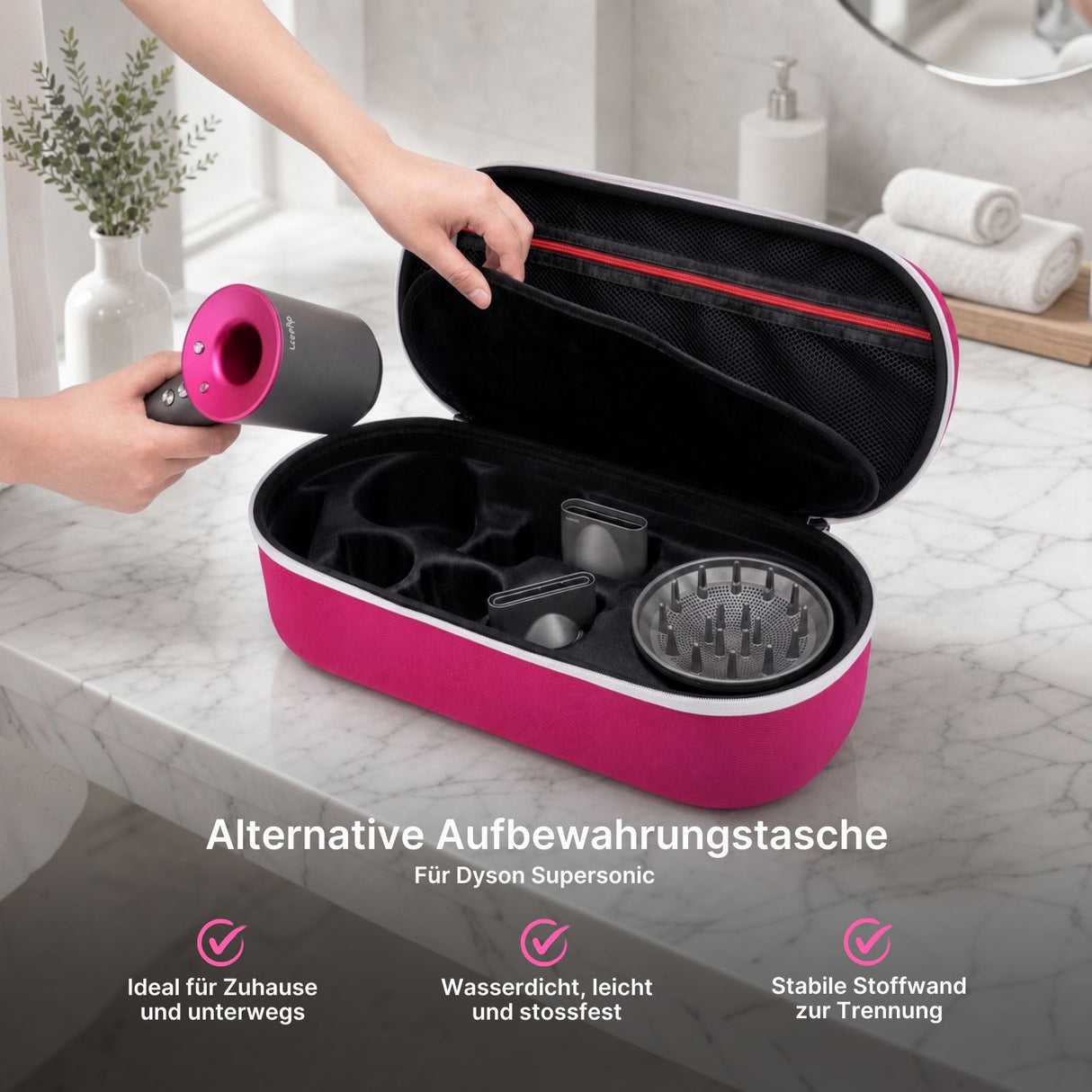 Alternative Aufbewahrungstasche für Dyson Supersonic Föhn-Schutztasche