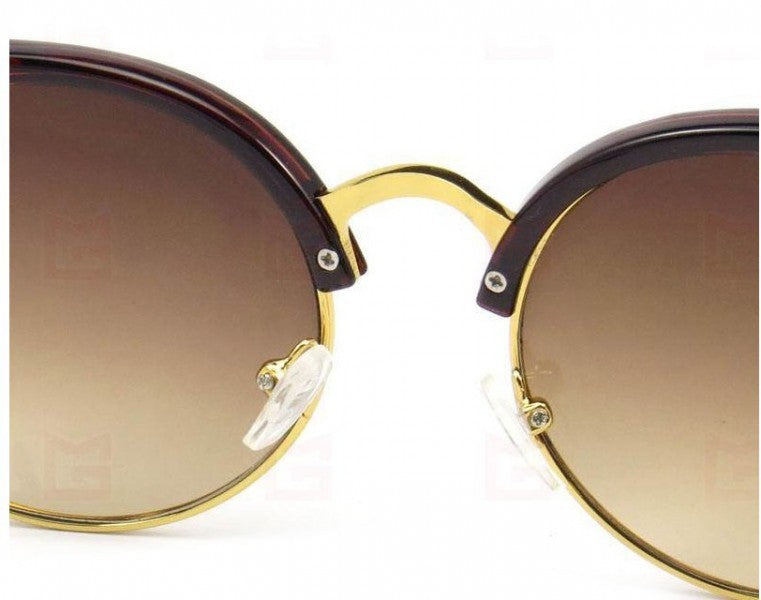 Cat Eye Vintage Retro 80er Sonnenbrille UV400 - Braun Leopard