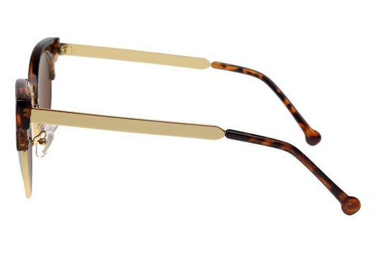 Cat Eye Vintage Retro 80er Sonnenbrille UV400 - Braun Leopard