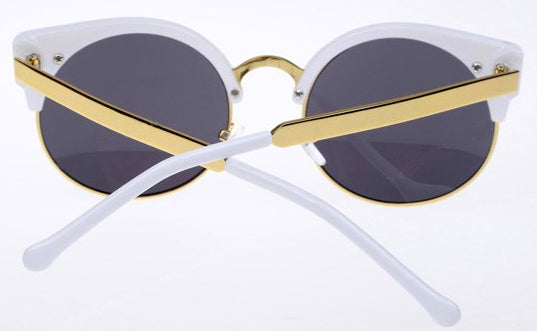 Cat Eye Vintage Retro 80er Sonnenbrille UV400 - Weiss