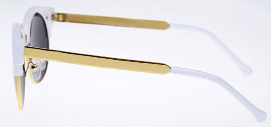 Cat Eye Vintage Retro 80er Sonnenbrille UV400 - Weiss