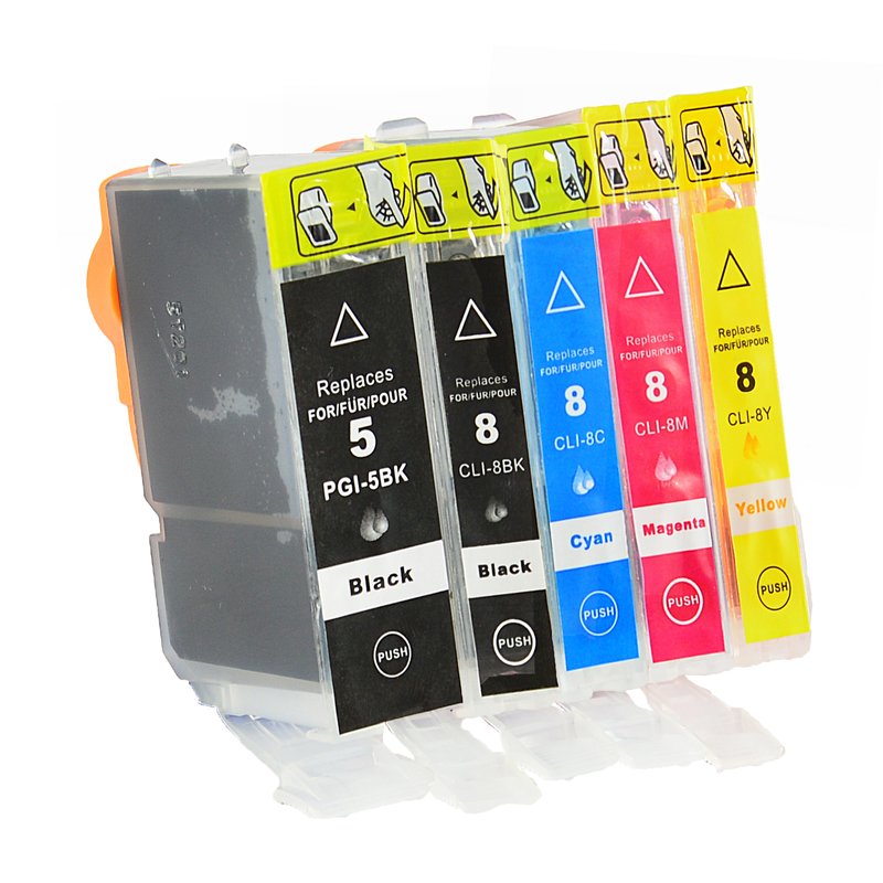 Alternative Tintenpatrone zu Canon PGI-5PGBK, CLI-8 CMYK
