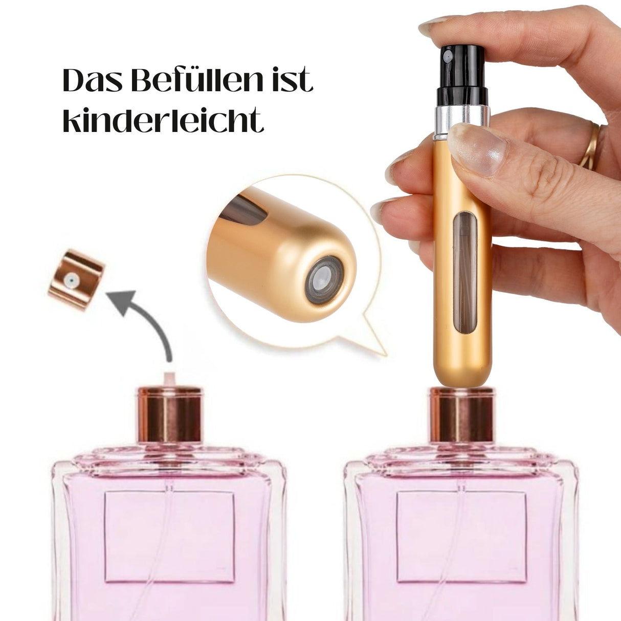 8ml Mini-Parfümzerstäuber Parfum Vaporisateur Goldig