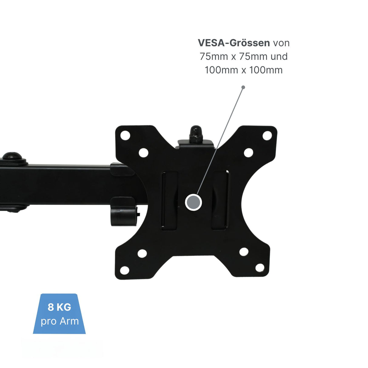 Monitorarm 2 Monitore Doppel-Monitorhalterung Tischhalterung