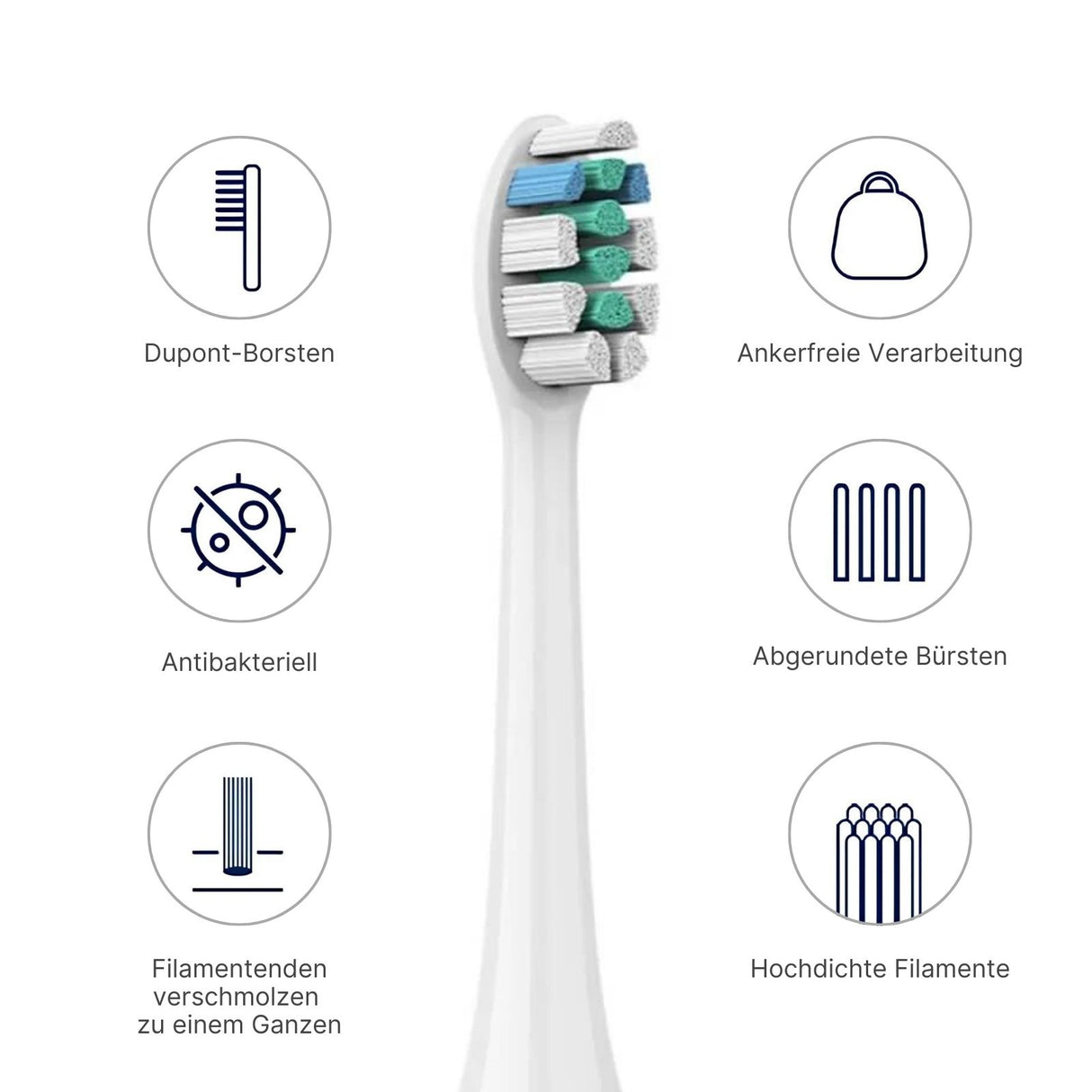 Alternativer Zahnbürstenkopf Ersatzbürsten zu Philips Sonicare W2