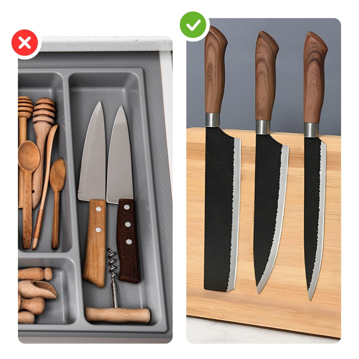 Magnetischer Messerblock Messerhalter Magnethalterung für Küchenmesser