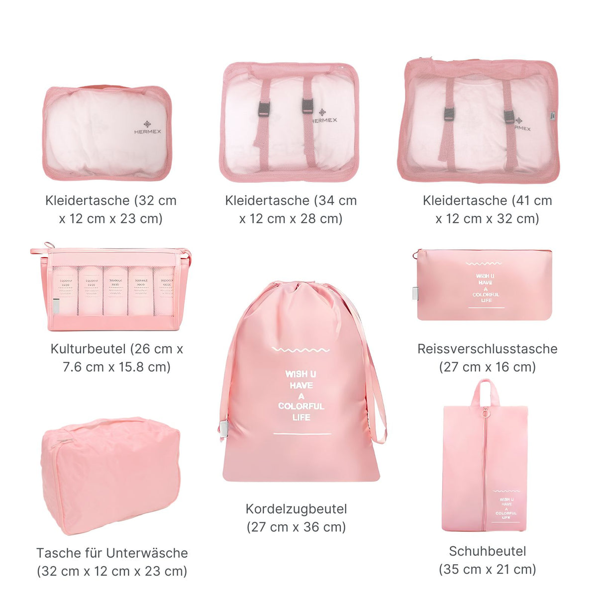 Koffer-Organizer Reisebeutel Aufbewahrungsbeutel Packsack Set