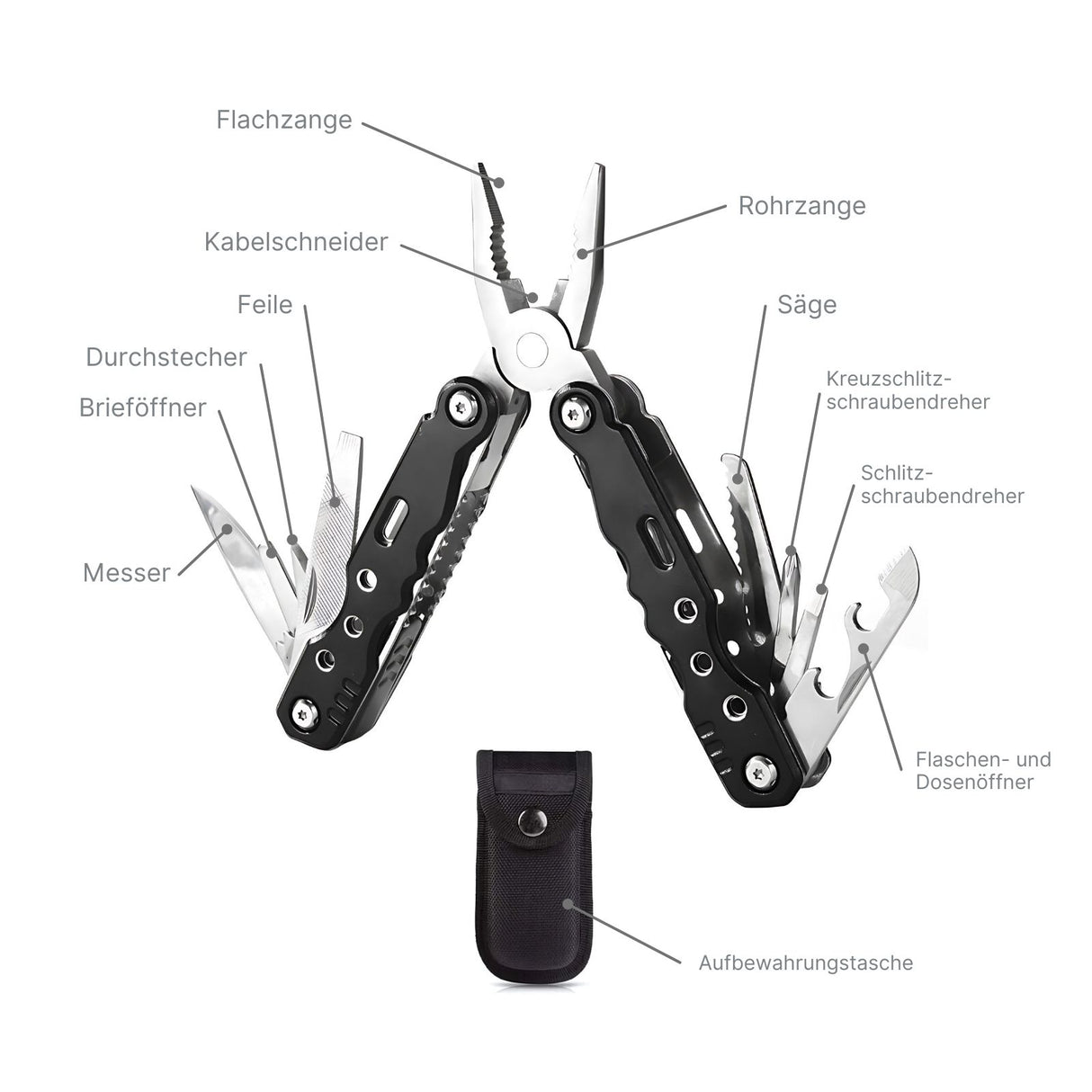 12in1 Multifunktions-Messer Multifunktions-Zange Multifunktionswerkzeug